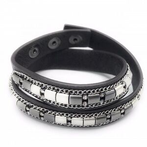 Stella & Dot Cady Wrap Bracelet Silver (Retired)